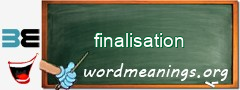 WordMeaning blackboard for finalisation